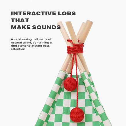 Solid wood pet tent nest with removable mattress Kings Warehouse 