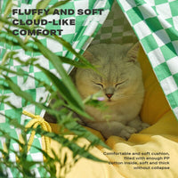 Solid wood pet tent nest with removable mattress Kings Warehouse 