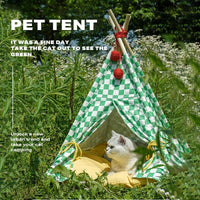 Solid wood pet tent nest with removable mattress Kings Warehouse 