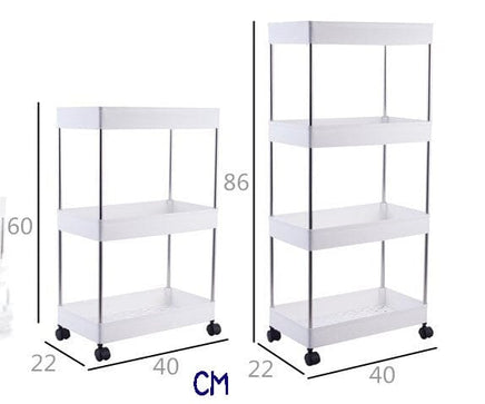 Space Saver Rolling Storage Trolley Cart 3 tier Kings Warehouse 