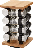 Spice Rack Organizer with 12 Pieces Jars for Kitchen Appliances Supplies Kings Warehouse 