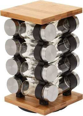 Spice Rack Organizer with 12 Pieces Jars for Kitchen Appliances Supplies Kings Warehouse 