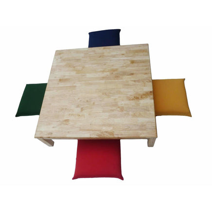 Square Low table and 4 cushions Kings Warehouse 