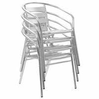 Stackable Outdoor Chairs 4 pcs Aluminium Kings Warehouse 