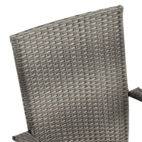 Stackable Outdoor Chairs 6 pcs Grey Poly Rattan Kings Warehouse 