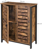 Standing Cabinet Sideboard with Louvred Doors Industrial Design Rustic Brown living room Kings Warehouse 