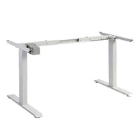 Standing Desk Height Adjustable Sit Stand Motorised White Single Motors Frame Top Kings Warehouse 