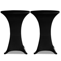 Standing Table Cover 70 cm Black Stretch 2 pcs Kings Warehouse 