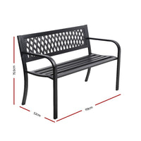 Steel Modern Garden Bench - Black Kings Warehouse 