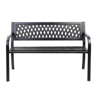 Steel Modern Garden Bench - Black Kings Warehouse 