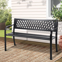 Steel Modern Garden Bench - Black Kings Warehouse 