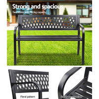 Steel Modern Garden Bench - Black Kings Warehouse 