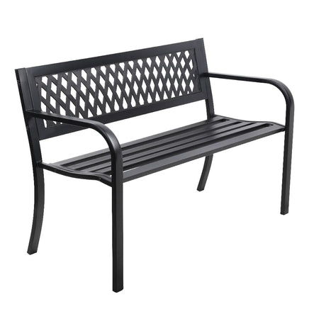 Steel Modern Garden Bench - Black Kings Warehouse 