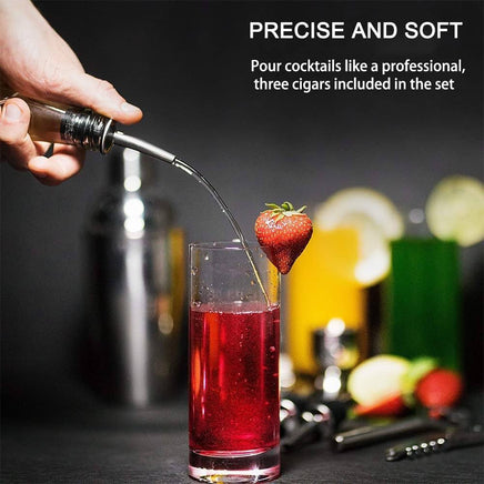Steel Shaker Cocktail Bar Set Kit with 13 Pieces Bar Utensils Appliances Supplies Kings Warehouse 