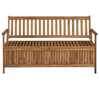 Storage Bench with Cushion 148 cm Solid Acacia Wood Kings Warehouse 