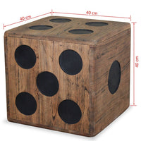 Storage Box Mindi Wood 40x40x40 cm Dice Design Kings Warehouse 