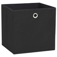 Storage Boxes 10 pcs Non-woven Fabric 32x32x32 cm Black Garden Supplies Kings Warehouse 