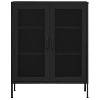 Storage Cabinet Black 80x35x101.5 cm Steel Kings Warehouse 