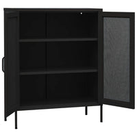 Storage Cabinet Black 80x35x101.5 cm Steel Kings Warehouse 