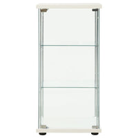 Storage Cabinet Tempered Glass White Kings Warehouse 