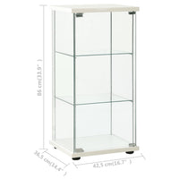 Storage Cabinet Tempered Glass White Kings Warehouse 