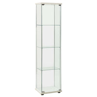 Storage Cabinet Tempered Glass White Storage Supplies Kings Warehouse 