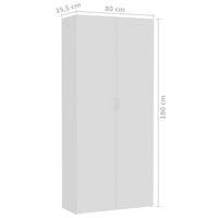 Storage Cabinet White 80x35.5x180 cm Kings Warehouse 