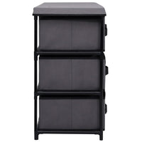 Storage Cabinet with 6 Drawers 55x29x55 cm Grey Steel Kings Warehouse 
