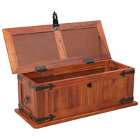 Storage Chest 60x25x22 cm Solid Acacia Wood Kings Warehouse 