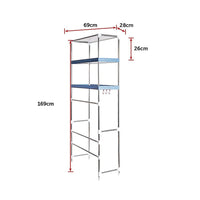 Storage Shelves Shelf 3 Tier Rack Portable Laundry Stand Unit Organiser Kings Warehouse 