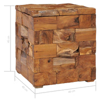 Storage Stool Solid Teak Wood Kings Warehouse 