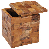Storage Stool Solid Teak Wood Kings Warehouse 