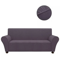 Stretch Couch Slipcover Anthracite Polyester Jersey Kings Warehouse 