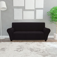 Stretch Couch Slipcover Black Polyester Jersey Kings Warehouse 