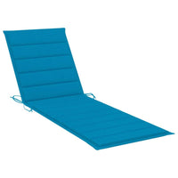 Sun Lounger Cushion Blue 200x60x4 cm Fabric