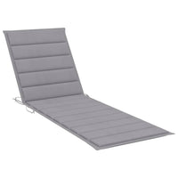 Sun Lounger Cushion Grey 200x60x4 cm Fabric Outdoor Furniture Kings Warehouse 