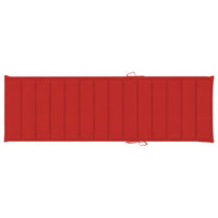 Sun Lounger Cushion Red 200x60x4 cm Fabric Kings Warehouse 