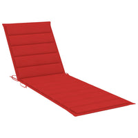 Sun Lounger Cushion Red 200x60x4 cm Fabric Kings Warehouse 