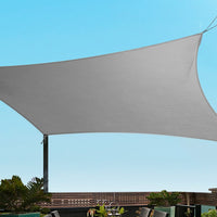 Sun Shade Sail Cloth Shadecloth Rectangle Canopy Grey 280gsm 3x3m Kings Warehouse 
