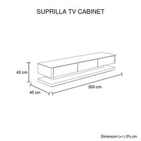 Suprilla TV Cabinet Black Colour Living Room Kings Warehouse 