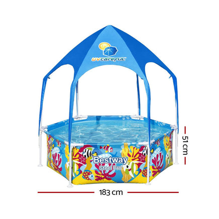 Swimming Pool Above Ground Plays Kids Steel Pro&trade; Mist Shade Pools Mega Winter Sale Kings Warehouse 