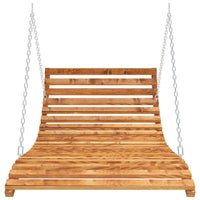 Swing Bed Solid Spruce Wood with Teak Finish 143x120x65 cm Kings Warehouse 