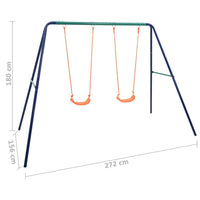Swing Set with 2 Seats Steel Kings Warehouse 