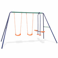 Swing Set with 4 Seats Orange Kings Warehouse 