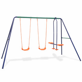 Swing Set with 4 Seats Orange Kings Warehouse 