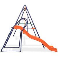 Swing Set with Slide and 3 Seats Orange Kings Warehouse 