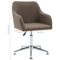 Swivel Dining Chair Taupe Fabric Kings Warehouse 