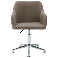 Swivel Dining Chair Taupe Fabric Kings Warehouse 