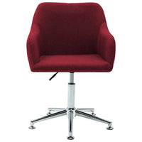 Swivel Dining Chair Wine Red Fabric Kings Warehouse 
