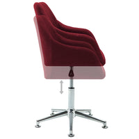 Swivel Dining Chair Wine Red Fabric Kings Warehouse 